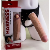 Насадка-фаллос в комплекте с трусиками Harness - 21,6 см. - LOVETOY (А-Полимер) - купить с доставкой в Сургуте