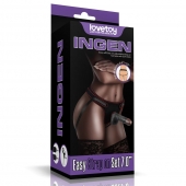 Женский темнокожий страпон Easy Strapon Set 7 Inch - 18 см. - Lovetoy - купить с доставкой в Сургуте