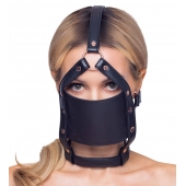 Черный намордник с кляпом-шаром Head Harness With A Gag - Orion - купить с доставкой в Сургуте