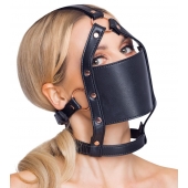 Черный намордник с кляпом-шаром Head Harness With A Gag - Orion - купить с доставкой в Сургуте