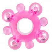 Эрекционное кольцо c бусинками - Toyfa Basic - в Сургуте купить с доставкой