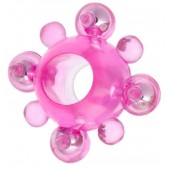 Эрекционное кольцо c бусинками - Toyfa Basic - в Сургуте купить с доставкой