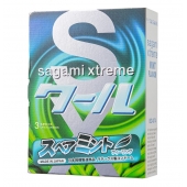 Презервативы Sagami Xtreme Mint с ароматом мяты - 3 шт. - Sagami - купить с доставкой в Сургуте