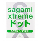 Презерватив Sagami Xtreme Type-E с точками - 1 шт. - Sagami - купить с доставкой в Сургуте