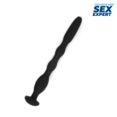 Черный силиконовый уретральный стимулятор - 10 см. - Sex Expert - купить с доставкой в Сургуте