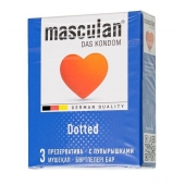 Презервативы с пупырышками Masculan Dotted - 3 шт. - Masculan - купить с доставкой в Сургуте