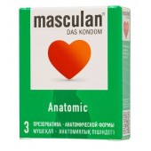 Презервативы анатомической формы Masculan Anatomic - 3 шт. - Masculan - купить с доставкой в Сургуте