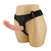 Гладкий фаллоимитатор с крупной головкой на ремешках - 19,7 см. - Baile - купить с доставкой в Сургуте