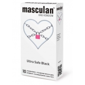 Ультрапрочные презервативы Masculan Ultra Safe Black - 10 шт. - Masculan - купить с доставкой в Сургуте