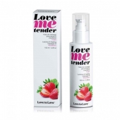 Съедобное согревающее массажное масло Love Me Tender Strawberry с ароматом клубники - 100 мл. - Love to Love - купить с доставкой в Сургуте