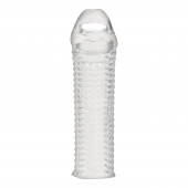 Текстурированная насадка на пенис Clear Textured Penis Enhancing Sleeve Extension - 16,5 см. - BlueLine - в Сургуте купить с доставкой