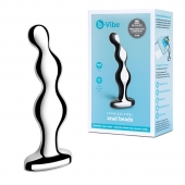 Стальной анальный фаллоимитатор для простаты Stainless Steel Anal Beads - 13 см. - b-Vibe - в Сургуте купить с доставкой