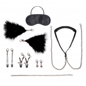 Большой эротический набор из 12 предметов Interchangeable Collar   Nipple Clips Set - Lux Fetish - купить с доставкой в Сургуте