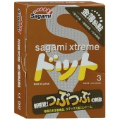 Презервативы Sagami Xtreme FEEL UP с точечной текстурой и линиями прилегания - 3 шт. - Sagami - купить с доставкой в Сургуте