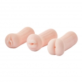 Набор из 3 мастурбаторов The Girl Next Door Tina - Dream Toys - в Сургуте купить с доставкой