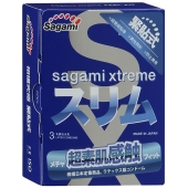Розовые презервативы Sagami Xtreme FEEL FIT 3D - 3 шт. - Sagami - купить с доставкой в Сургуте