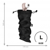 Черный мешочек для хранения игрушек Treasure Bag L - Satisfyer - купить с доставкой в Сургуте