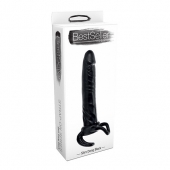 Чёрная насадка-фаллос для двойного проникновения INFLATABLE DILDO SLIM DONG  - 13,5 см. - Toyz4lovers - в Сургуте купить с доставкой