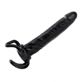 Чёрная насадка-фаллос для двойного проникновения INFLATABLE DILDO SLIM DONG  - 13,5 см. - Toyz4lovers - в Сургуте купить с доставкой