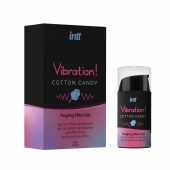 Жидкий вибратор Vibration Cotton Candy с ароматом сахарной ваты - 15 мл. - INTT - купить с доставкой в Сургуте