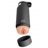 Серый мастурбатор в виде бутылки F*ck Flask - Pipedream - в Сургуте купить с доставкой
