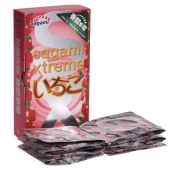 Презервативы Sagami Xtreme Strawberry c ароматом клубники - 10 шт. - Sagami - купить с доставкой в Сургуте