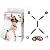 Леопардовая фиксация на матрас для рук и ног Classic Bedspreader - Lux Fetish - купить с доставкой в Сургуте