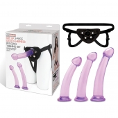 Тренировочный набор с тремя насадками Pegging Training Set - Lux Fetish - купить с доставкой в Сургуте