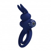 Синее эрекционное кольцо с вибростимуляцией клитора Powerful Ring - Baile - в Сургуте купить с доставкой