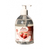 Лубрикант на водной снове Love Protection Strawberry с ароматом клубники - 300 мл. - Lola Games - купить с доставкой в Сургуте