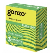 Ультратонкие презервативы Ganzo Ultra thin - 3 шт. - Ganzo - купить с доставкой в Сургуте