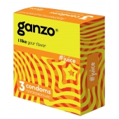 Ароматизированные презервативы Ganzo Juice - 3 шт. - Ganzo - купить с доставкой в Сургуте