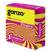 Презервативы с анестетиком для продления удовольствия Ganzo Long Love - 3 шт. - Ganzo - купить с доставкой в Сургуте