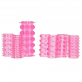 Набор из 7 розовых насадок на пенис ONE-A-DAY PENIS SLEEVES PINK - Seven Creations - в Сургуте купить с доставкой