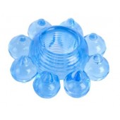 Голубая гелевая насадка-цветок - Toyfa Basic - в Сургуте купить с доставкой