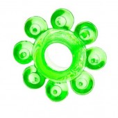 Зеленое эрекционное кольцо-цветок - Toyfa Basic - в Сургуте купить с доставкой