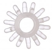 Прозрачное гелевое эрекционное кольцо с шипиками - Toyfa Basic - в Сургуте купить с доставкой