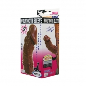 Коричневая насадка на пенис Wolftooth Sleeve - 13 см. - Baile - в Сургуте купить с доставкой