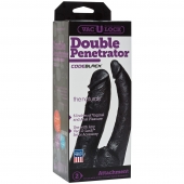 Черная насадка-фаллоимитатор для двойной стимуляции Double Penetrator - 16 см. - Doc Johnson - купить с доставкой в Сургуте