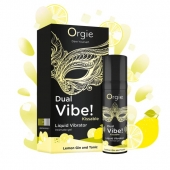 Съедобный жидкий вибратор Dual Vibe! со вкусом лимонного джина с тоником - 15 мл. - ORGIE - купить с доставкой в Сургуте
