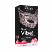 Съедобный жидкий вибратор Dual Vibe! со вкусом клубничного джина с тоником - 15 мл. - ORGIE - купить с доставкой в Сургуте