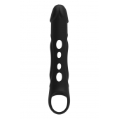 Черная насадка-удлинитель Vibrating Extender With Remote с вибрацией - Dream Toys - в Сургуте купить с доставкой