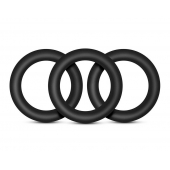 Набор из 3 черных эрекционных колец Black Small Penis Rings - Blush Novelties - в Сургуте купить с доставкой
