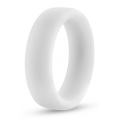 Белое люминесцентное эрекционное кольцо Silicone Glo Cock Ring - Blush Novelties - в Сургуте купить с доставкой