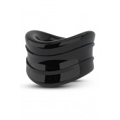 Черное эрекционное кольцо на мошонку Beef Ball Stretcher Snug - Blush Novelties - в Сургуте купить с доставкой