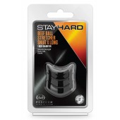 Черное эрекционное кольцо на мошонку Beef Ball Stretcher Snug X Long - Blush Novelties - в Сургуте купить с доставкой