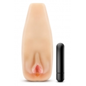 Мастурбатор-вагина с вибрацией Soft   Wet Natasha Realistic Beige Masturbator - Blush Novelties - в Сургуте купить с доставкой