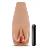 Маструбатор-вагина с вибрацией Soft   Wet Renata Realistic Tan Masturbator - Blush Novelties - в Сургуте купить с доставкой