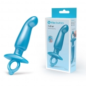 Голубая анальная пробка для массажа простаты Hither Silicone Prostate Plug - 14,3 см. - b-Vibe - в Сургуте купить с доставкой