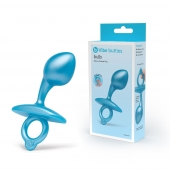 Голубая анальная пробка для массажа простаты Bulb Silicone Prostate Plug - 10,7 см. - b-Vibe - в Сургуте купить с доставкой